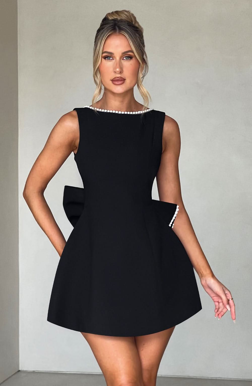 Victoria Bow Mini Dress