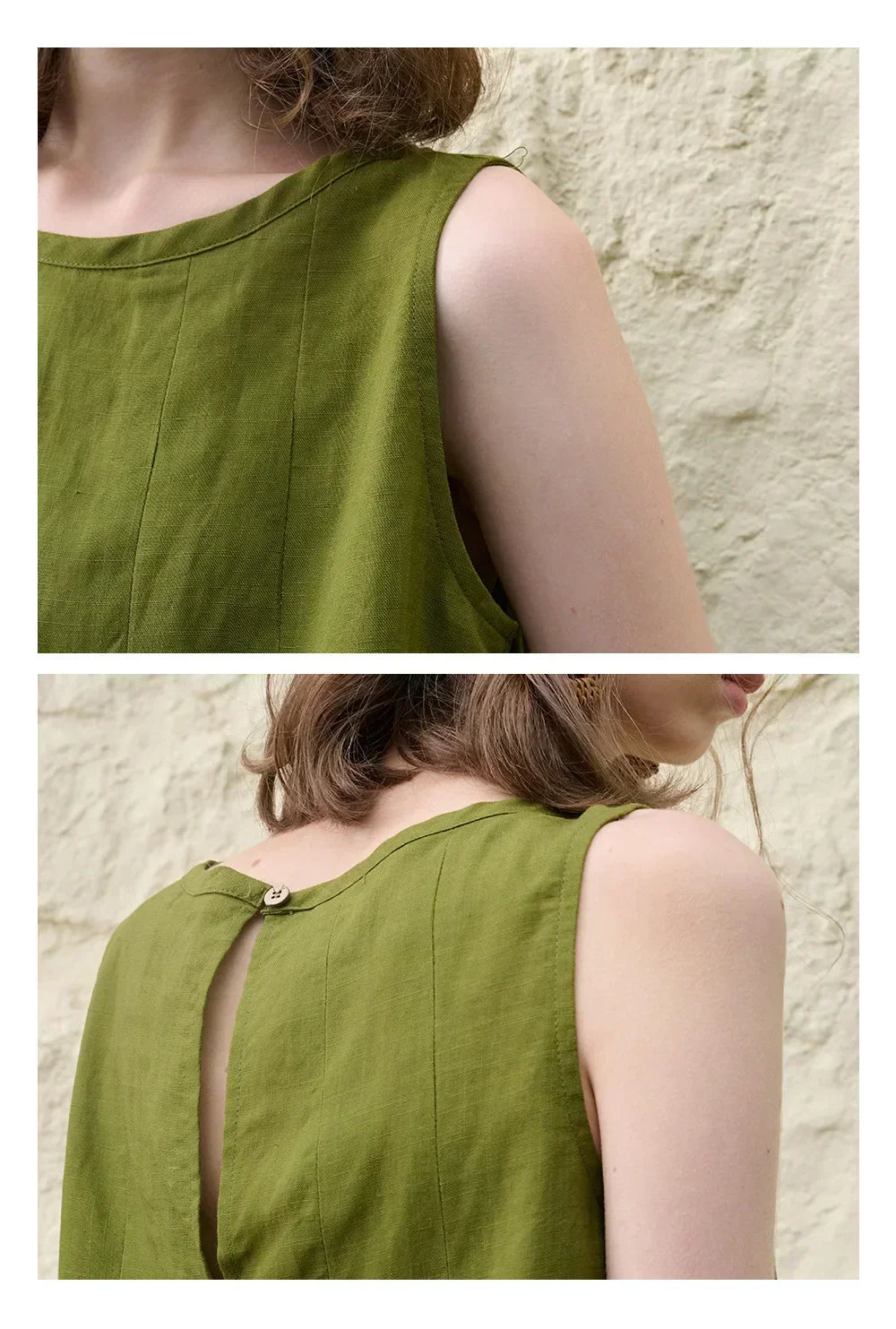 Duttini | Pleated Hem Linen Top