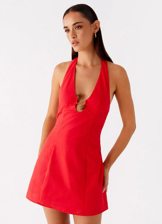 Roxe Mini Dress - Red
