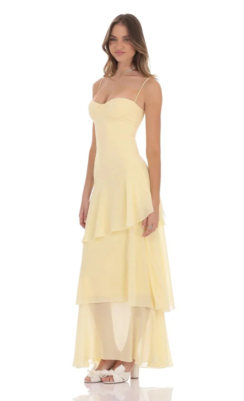 Venetia Ruffle Maxi Dress