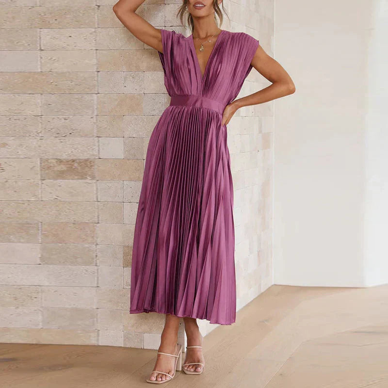 Ariana Pleated Midi Dress