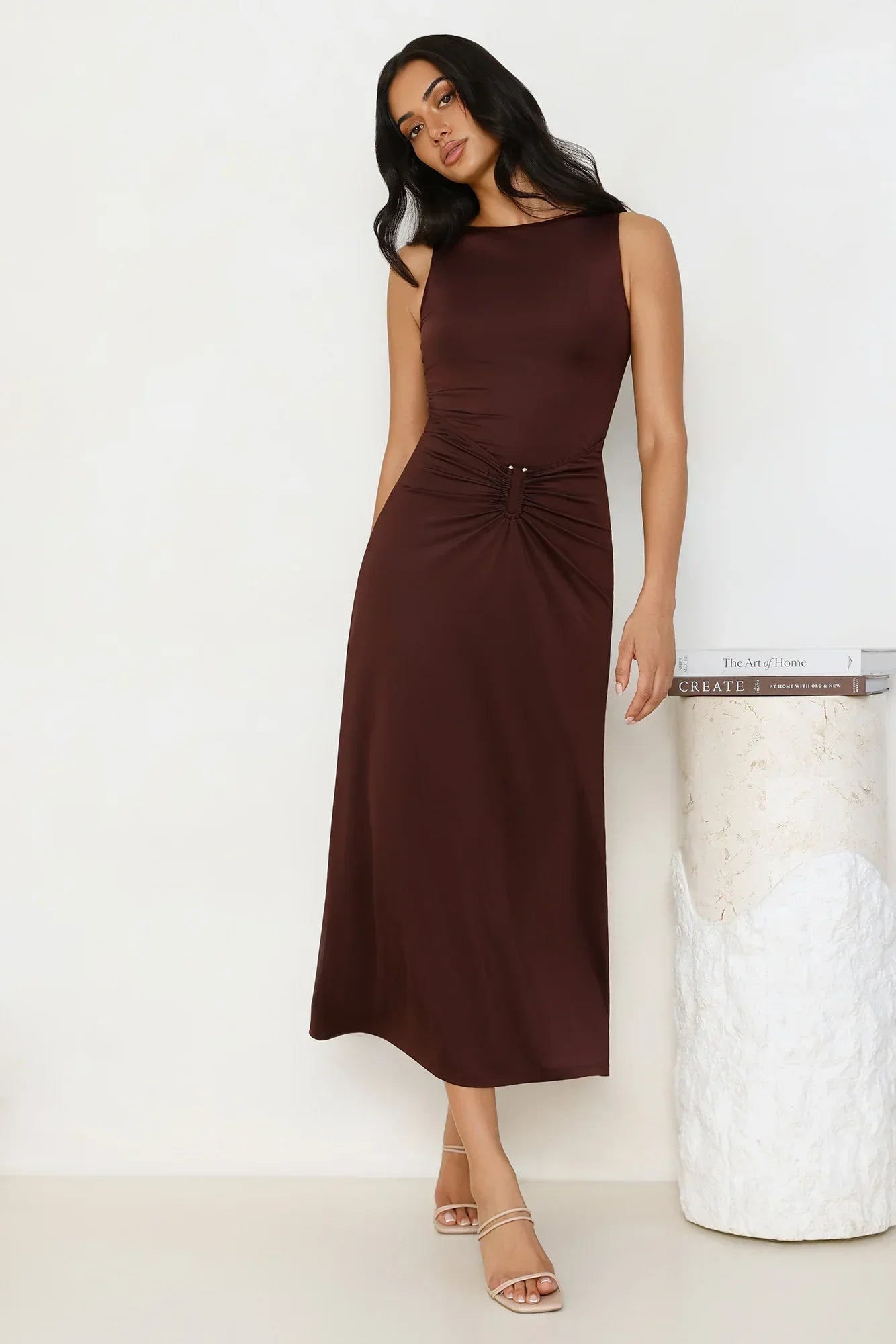 Everything Energy Midi Dress Chocolate