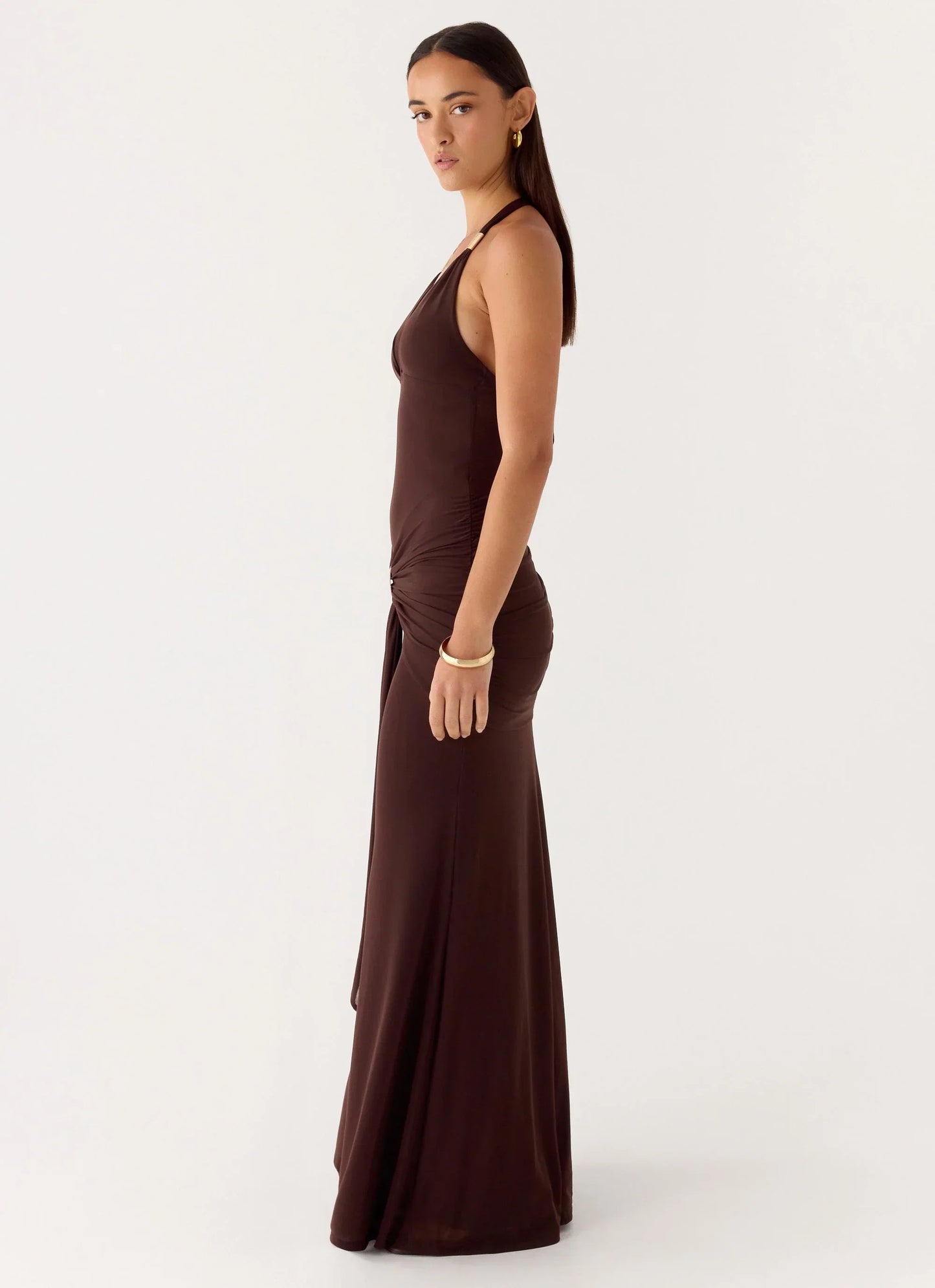 Miyah Hardware Maxi Dress Chocolate