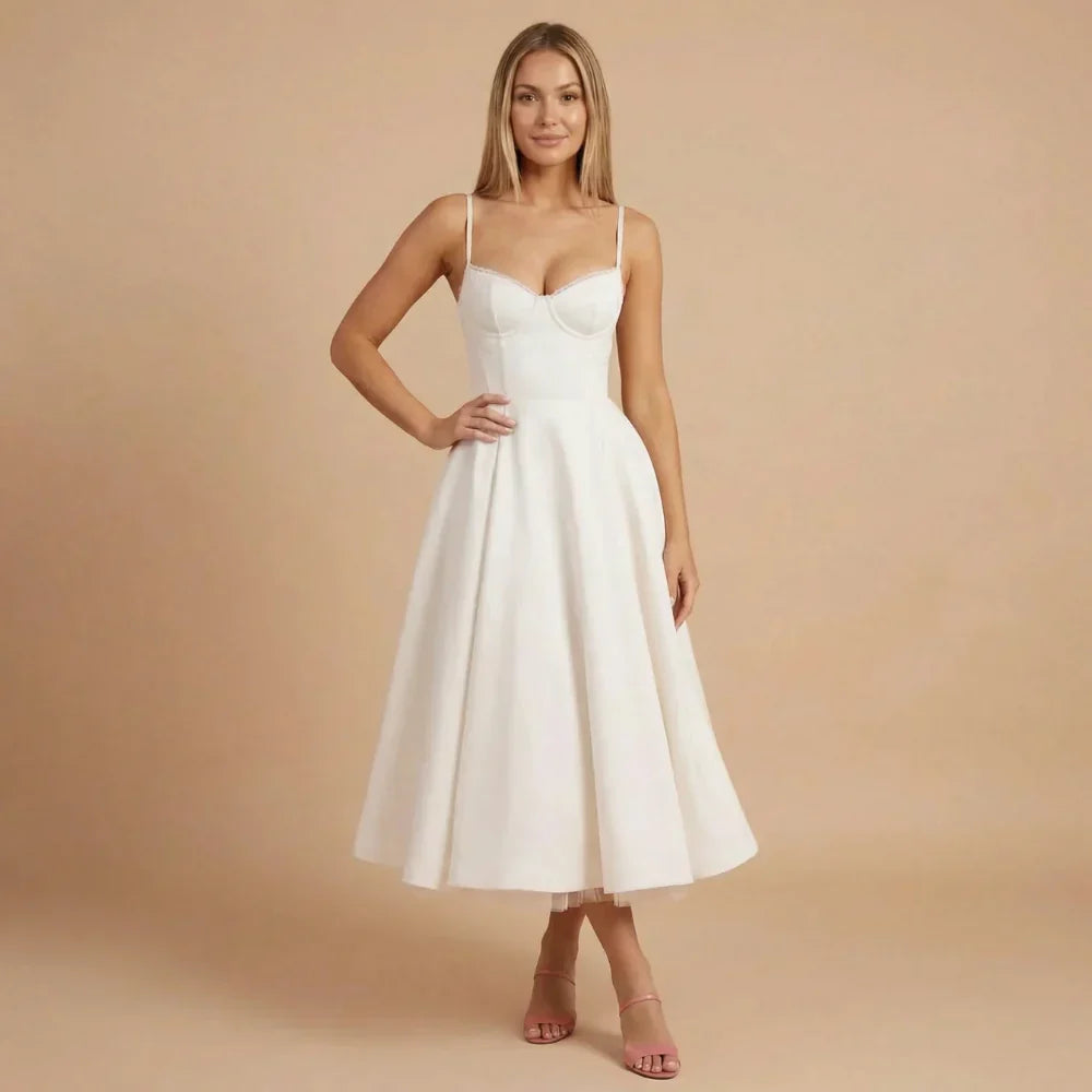 Emilia Sweetheart Midi Dress