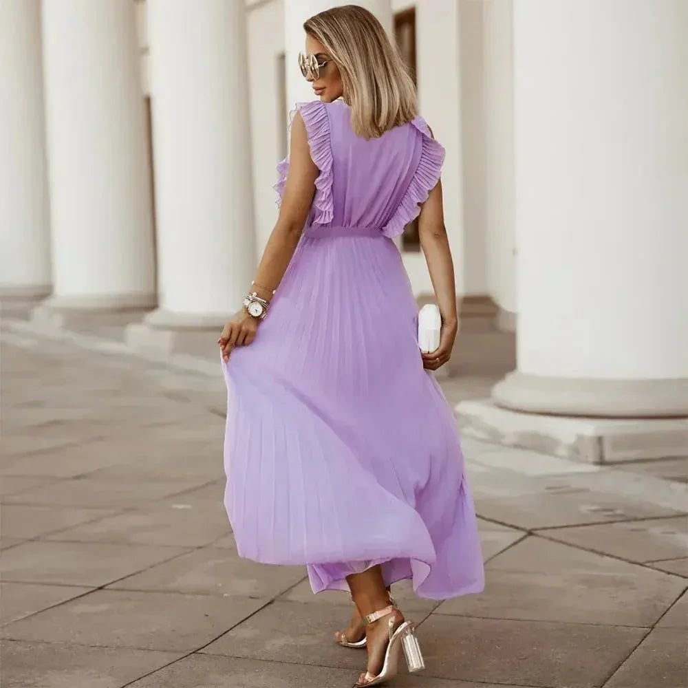 Olivia Ruffle Maxi Dress