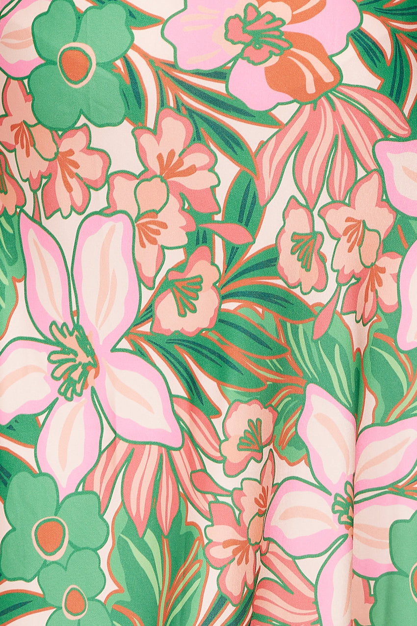 Highway To Heaven Maxi Dress Pink Green