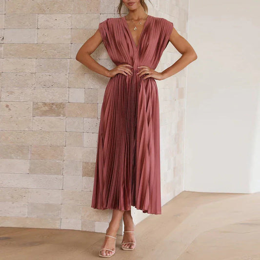 Ariana Pleated Midi Dress
