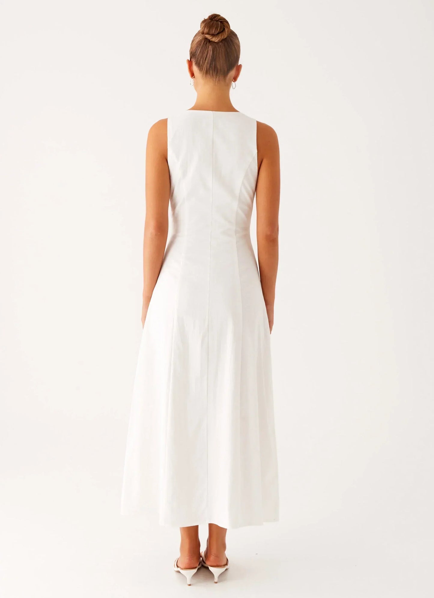 Tamsin Linen Maxi Dress - White