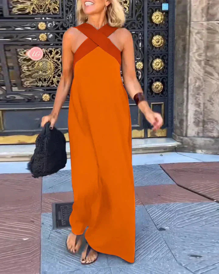 Stella Cross Maxi Dress
