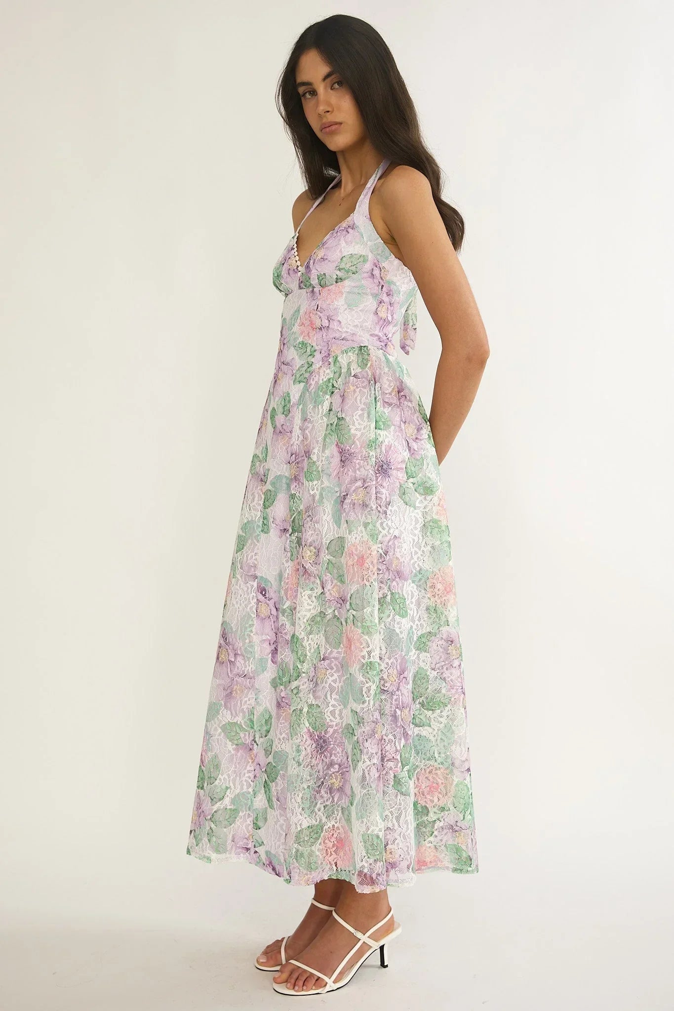 Florent Lace Maxi Dress Purple