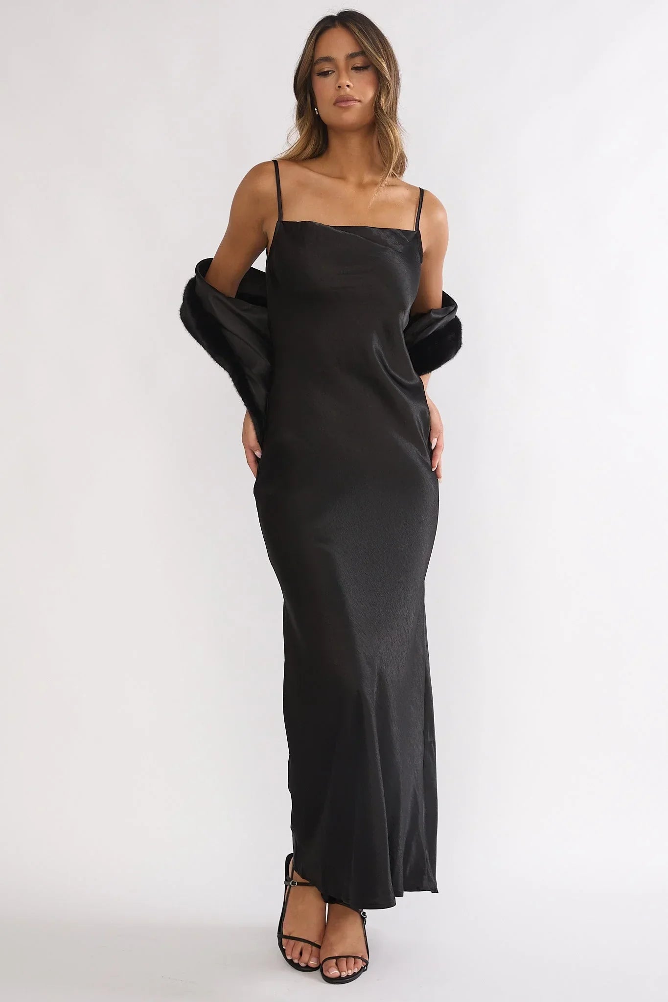 Hadley Scarf Maxi Dress Black