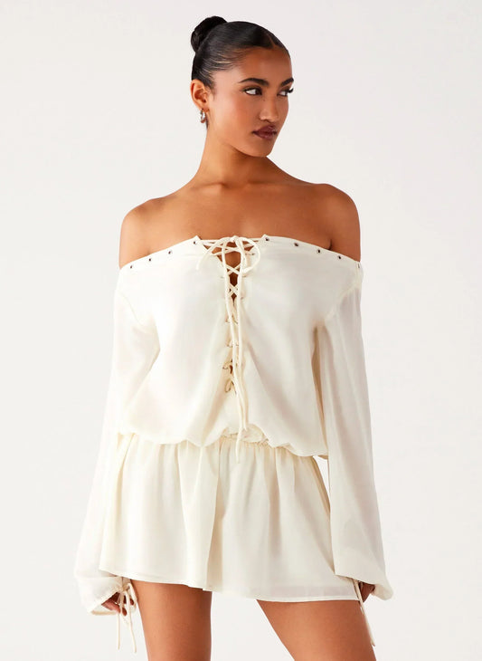 Astaria Mini Dress - Ivory