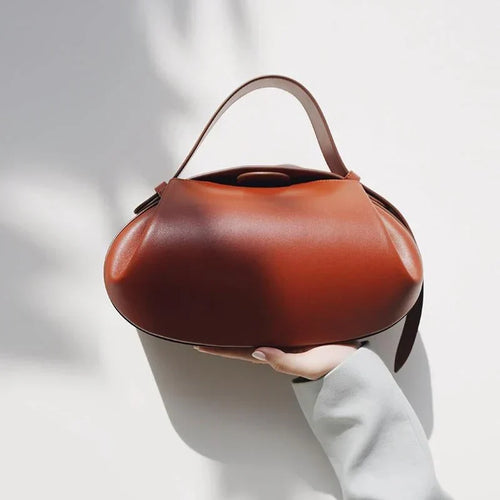 Duttini | Sculptural Round Shoulder Bag, Top Handle