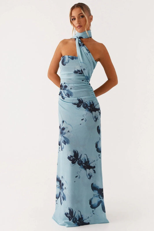 Isla Ruched Maxi Dress