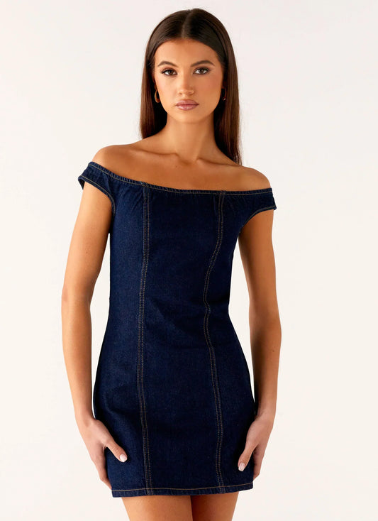 Bonnie Denim Mini Dress - Indigo