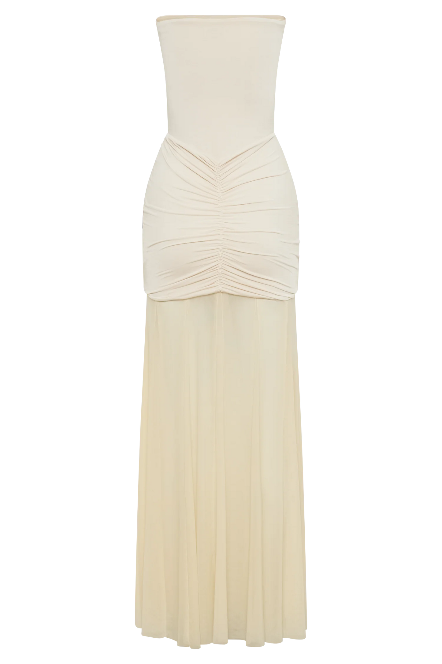 Caspian Off Shoulder Mesh Maxi Dress