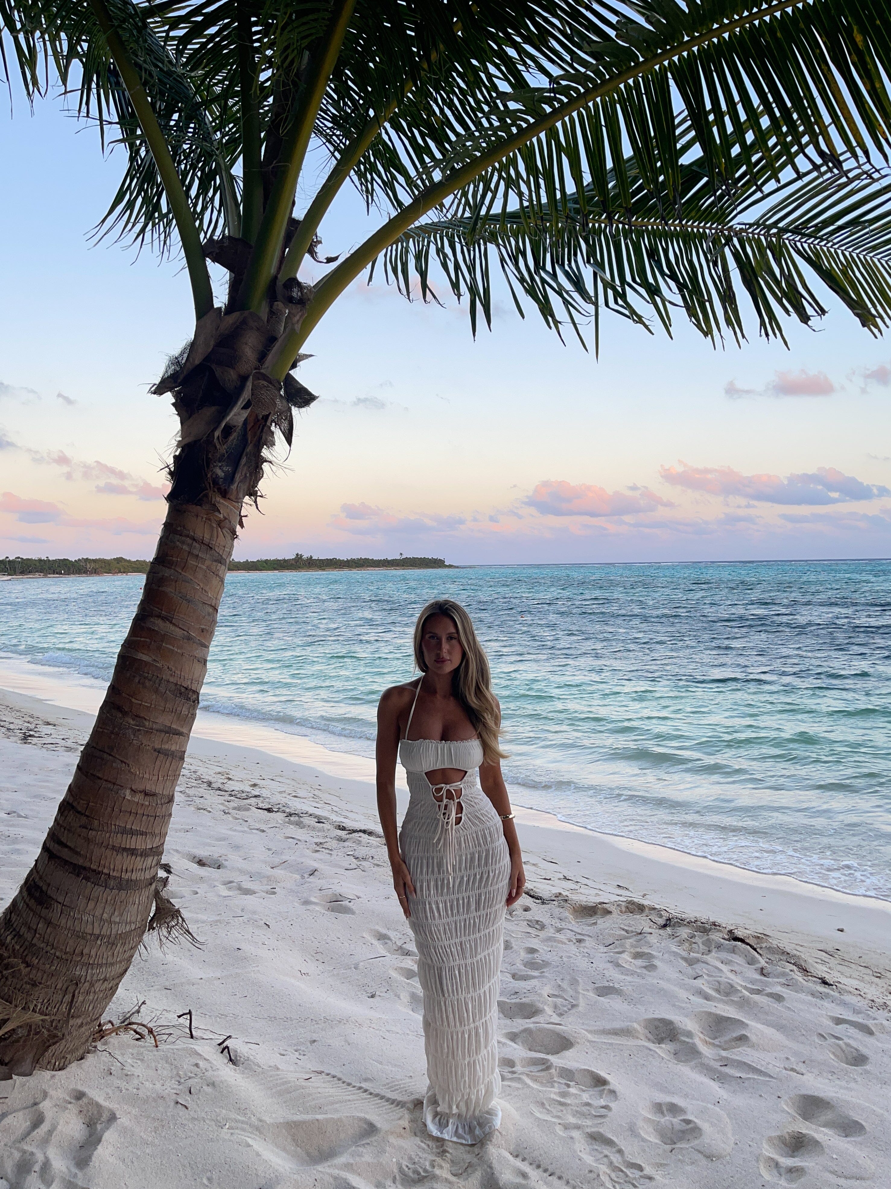 Priane White Maxi Dress