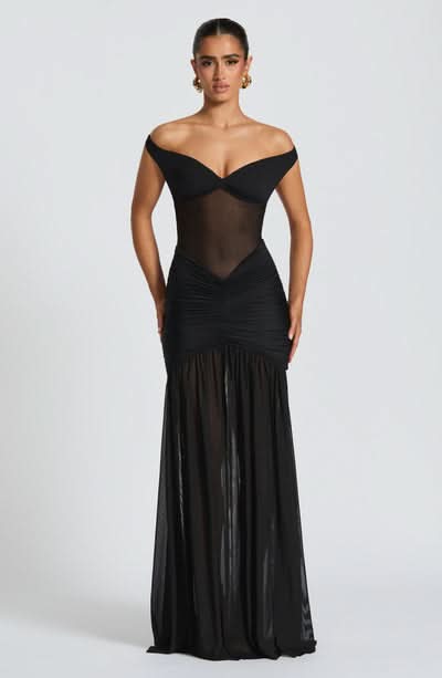 Raven Ruched Maxi Dress