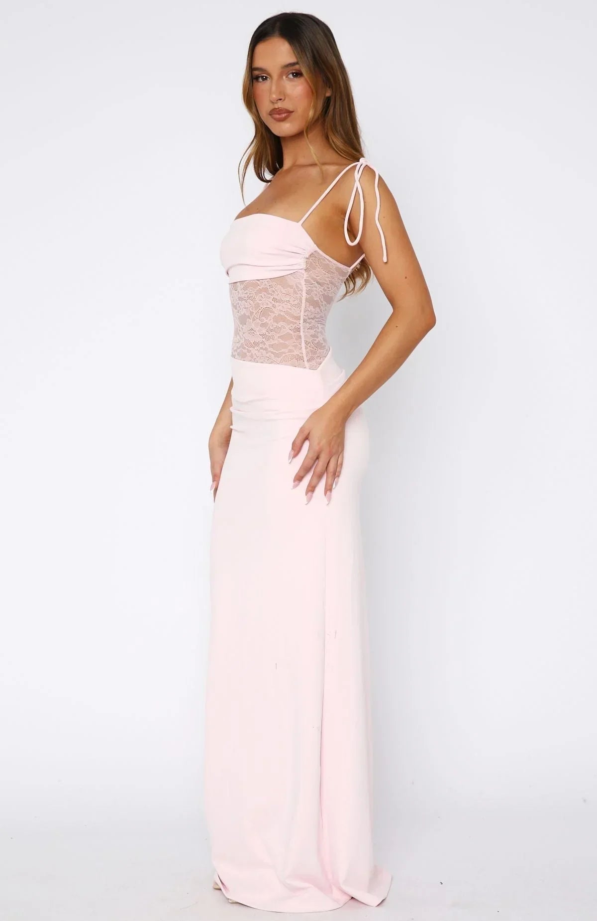 Blush Petal Maxi Dress