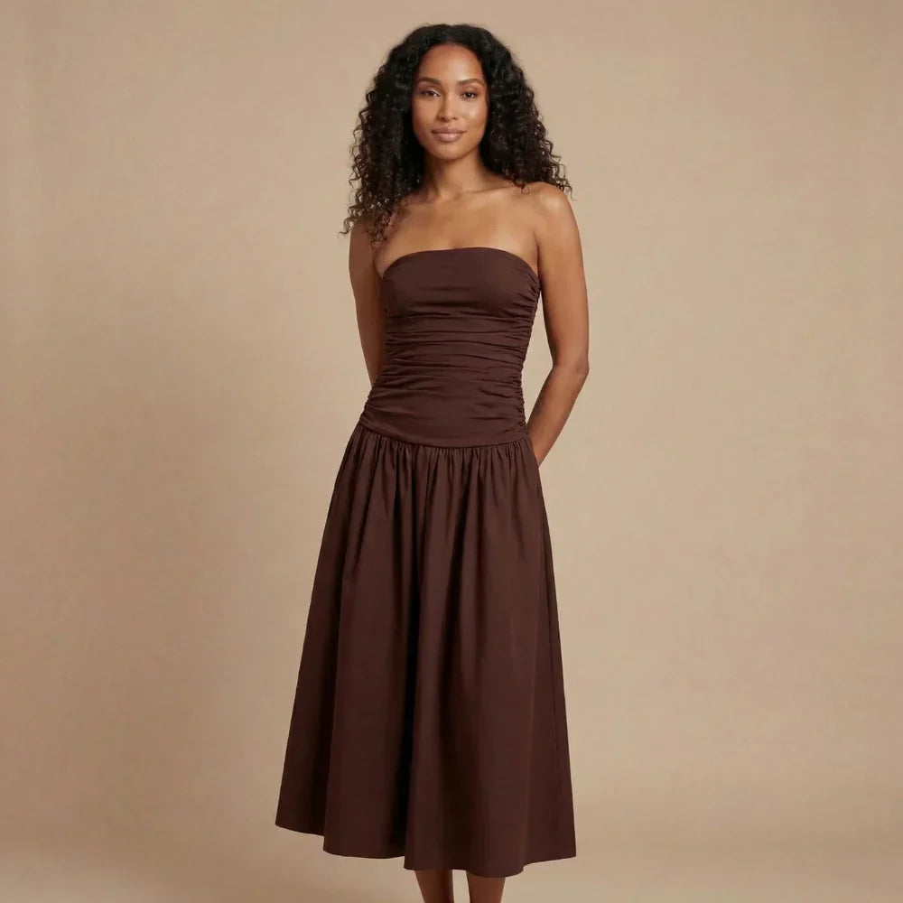 Natasha Ruched Maxi Dress