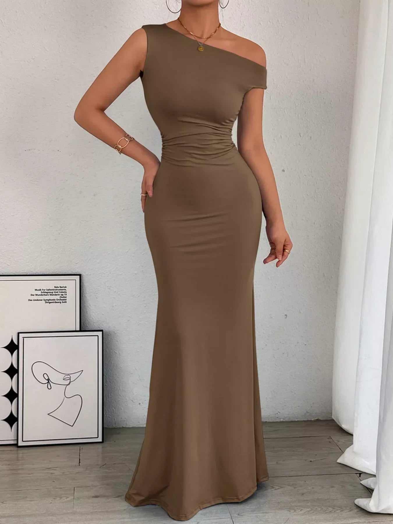 Sienna Ruched Maxi Dress