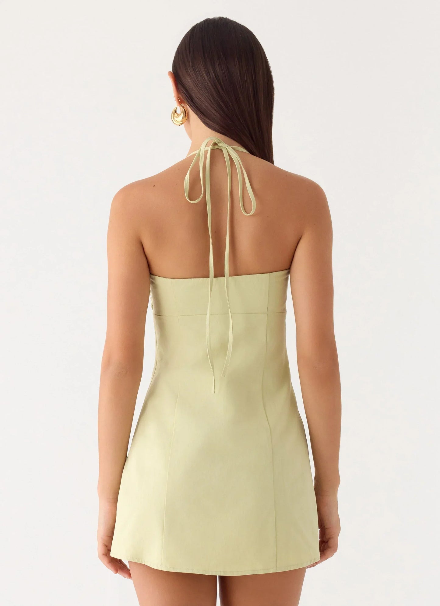 Leah Halter Mini Dress Sage