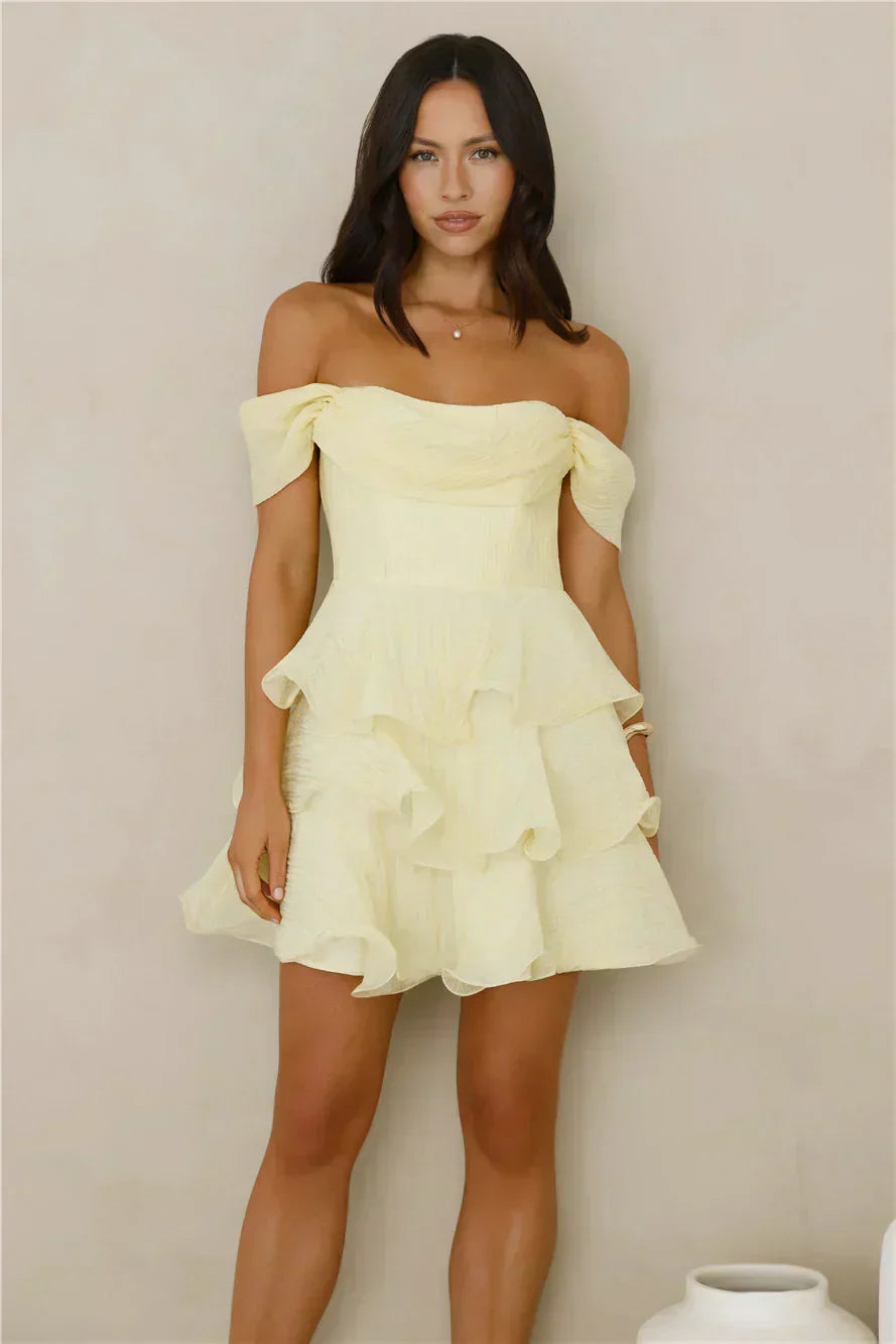 Pretty In The Sun Off Shoulder Mini Dress