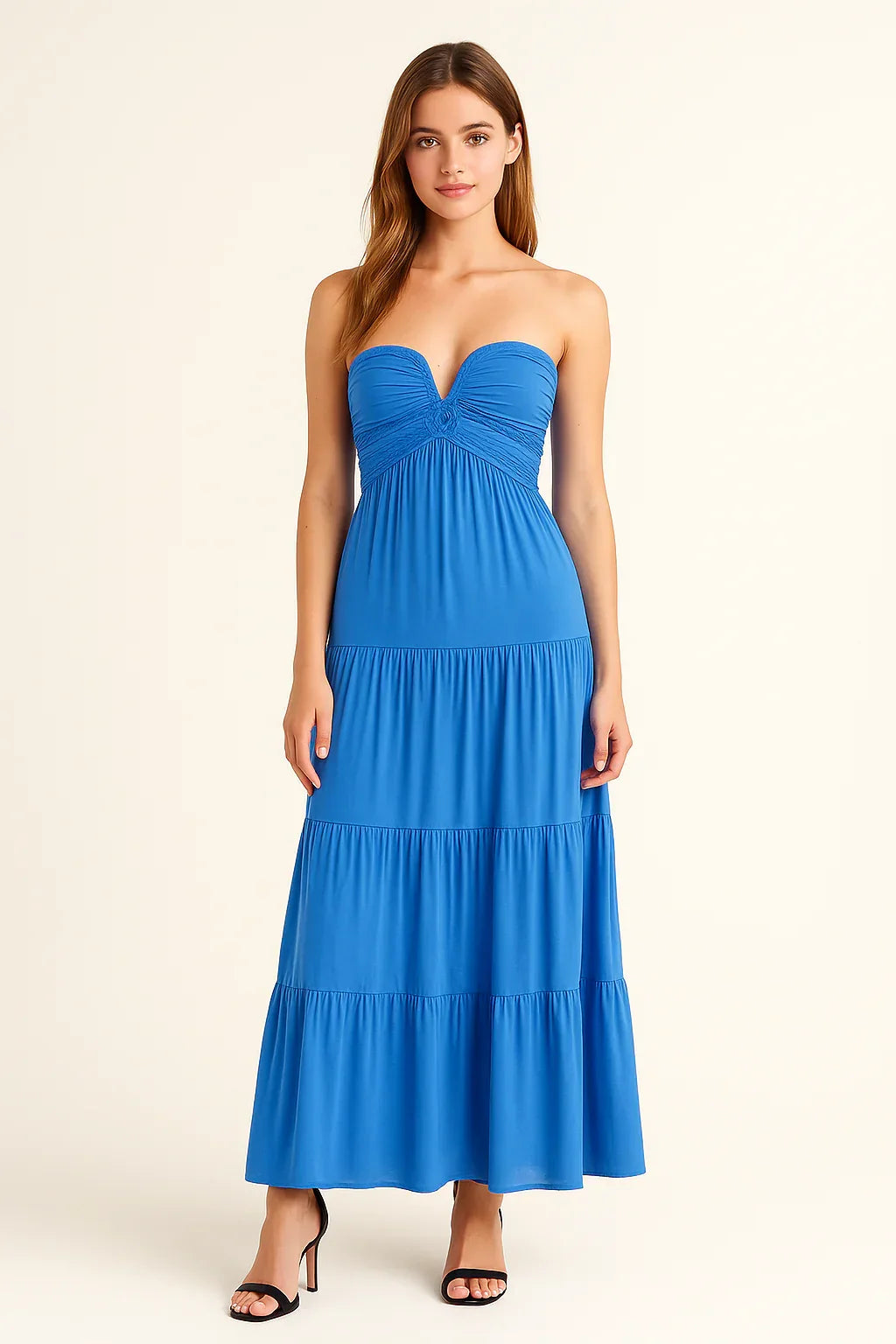 Sienna Ruched Maxi Dress