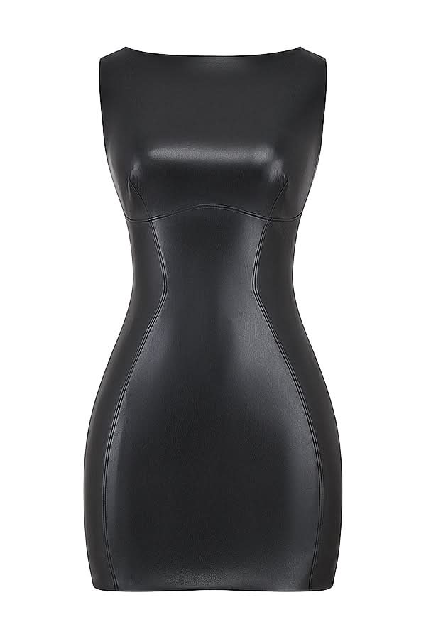 Nina Leather Mini Dress