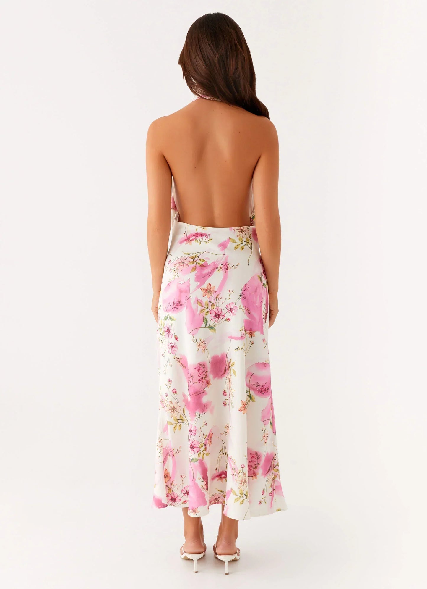 Jensen Midi Dress - Ivory Floral Print