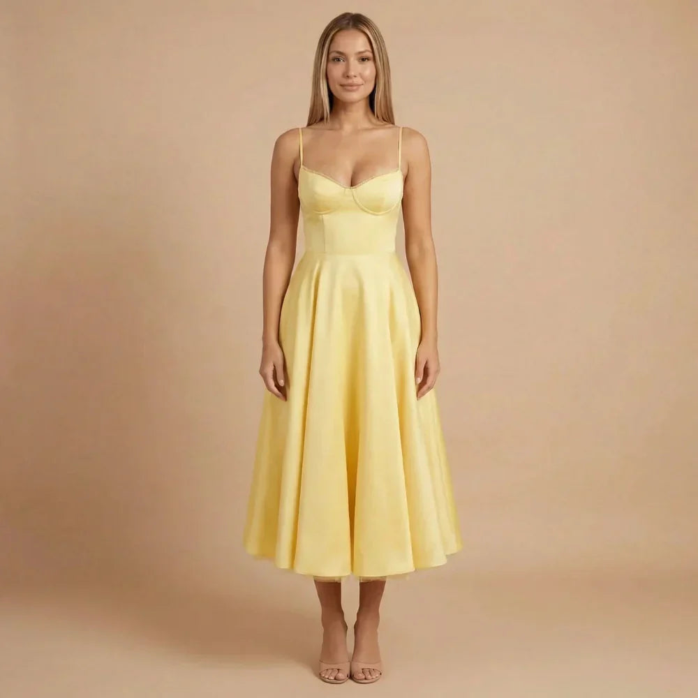 Emilia Sweetheart Midi Dress