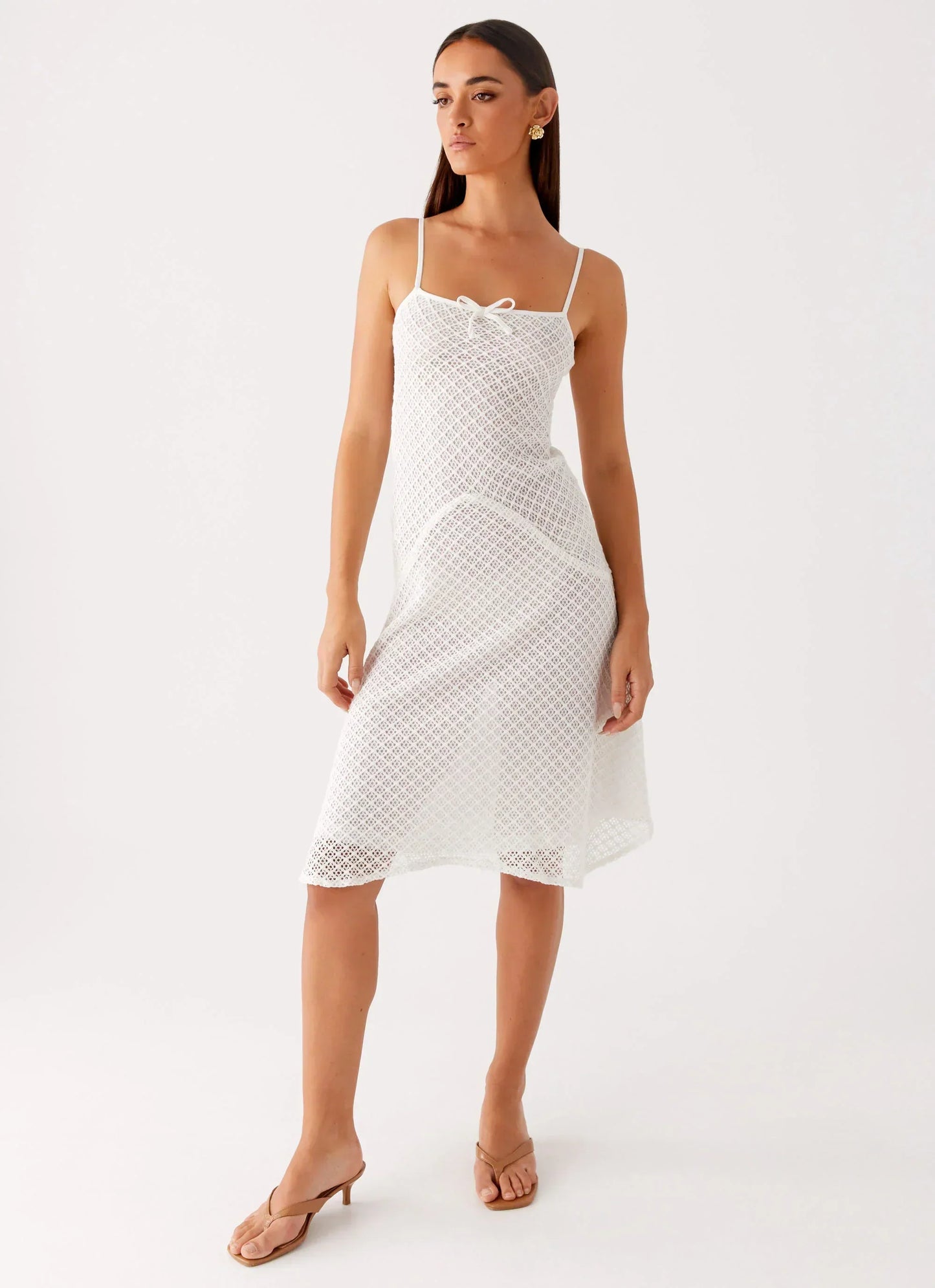 Tamar Midi Dress - White