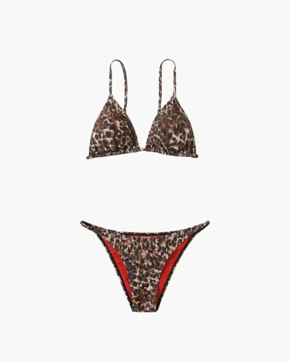 Duttini | Adjustable Straps Leopard Bikini Set