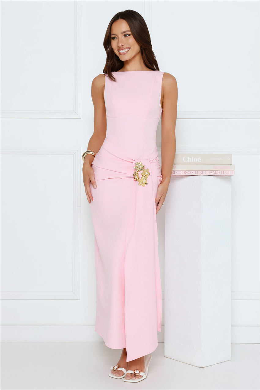 Dusk Opulence Maxi Dress Pink