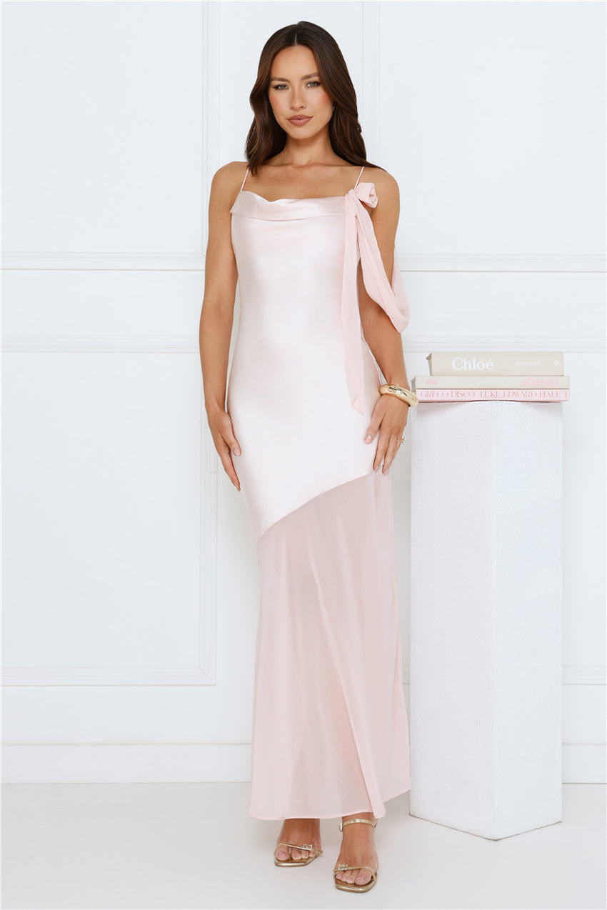 Proposal Satin Maxi Dress Pink