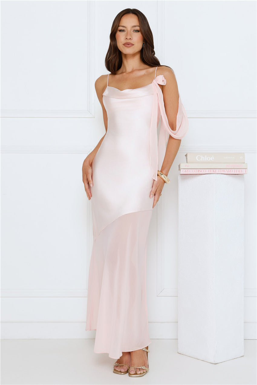 Proposal Satin Maxi Dress Pink