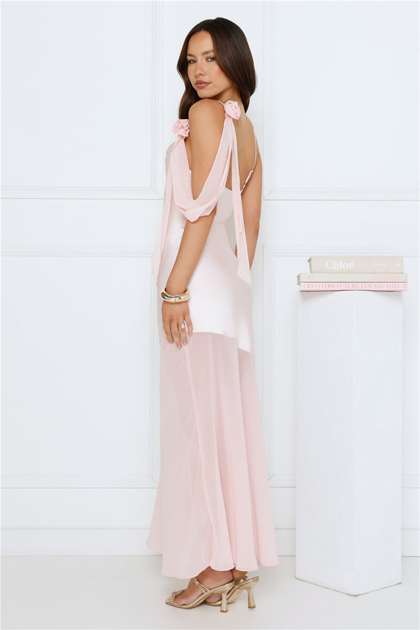 Proposal Satin Maxi Dress Pink