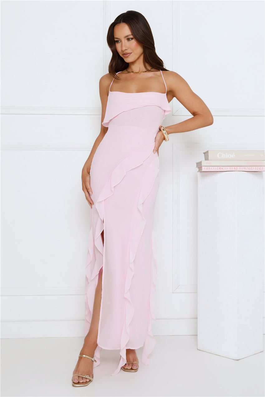Station Of Luxe Maxi Dress Pink