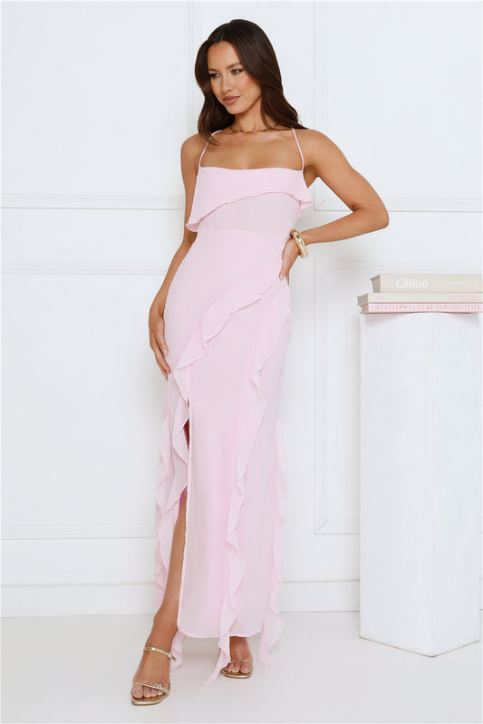 Station Of Luxe Maxi Dress Pink