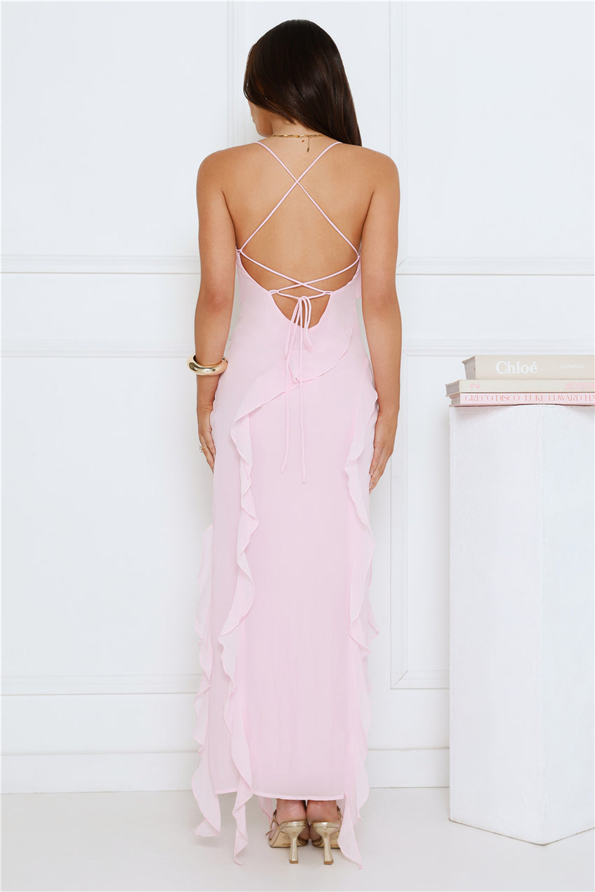 Station Of Luxe Maxi Dress Pink
