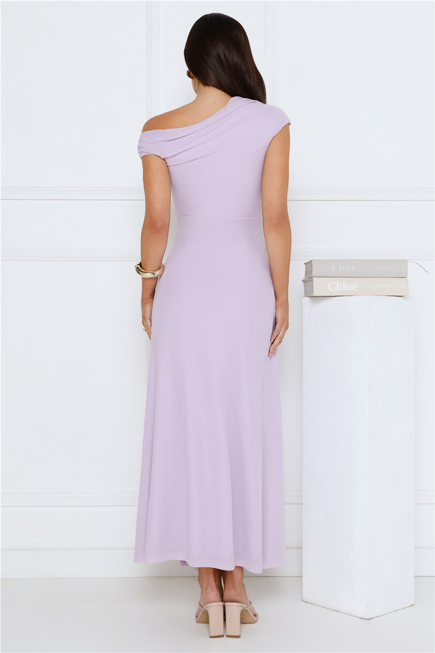 Own Your Moment One Shoulder Maxi Dress Purple