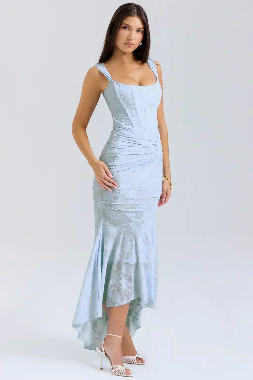 Carisia - Women'S Midi Dress With Floral Pattern