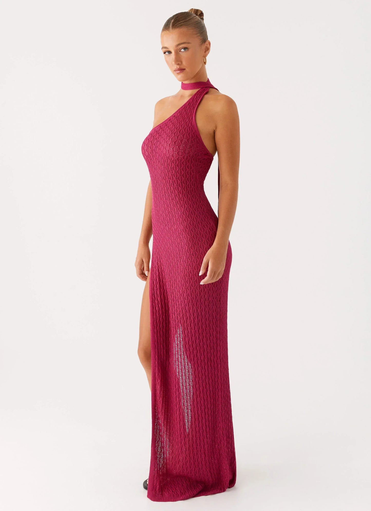 Carryn Knit Maxi Dress - Hot Pink
