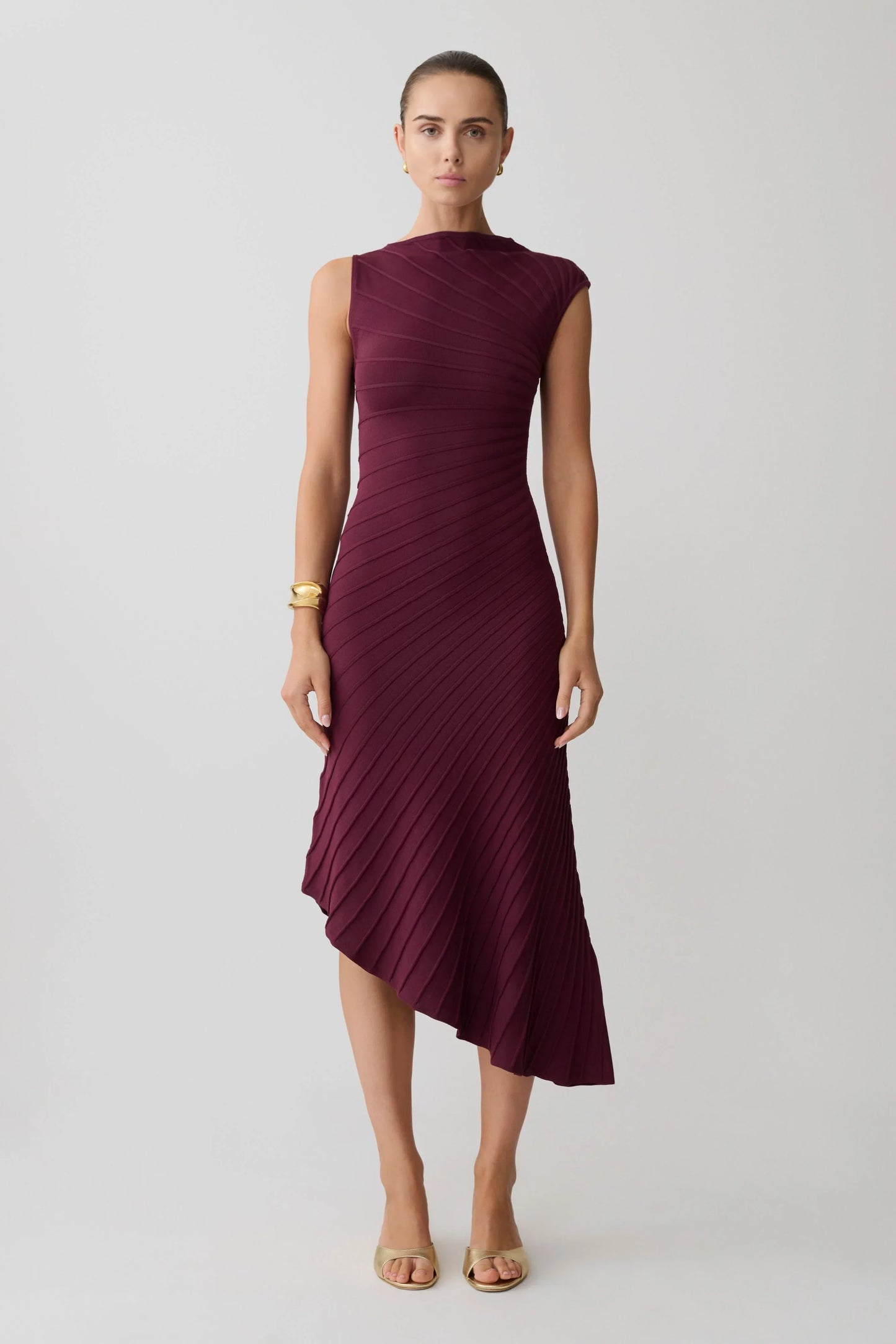 Milasandra Pleated Midi Dress