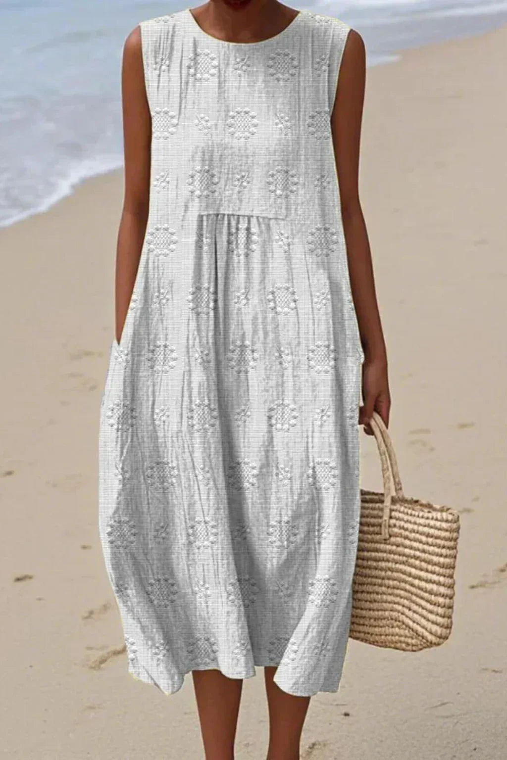Riley Embroidery Midi Dress