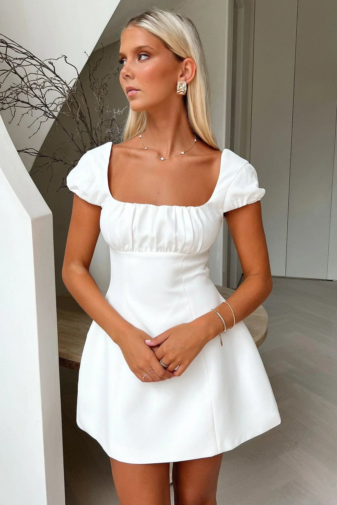 Arlette Mini Dress - White