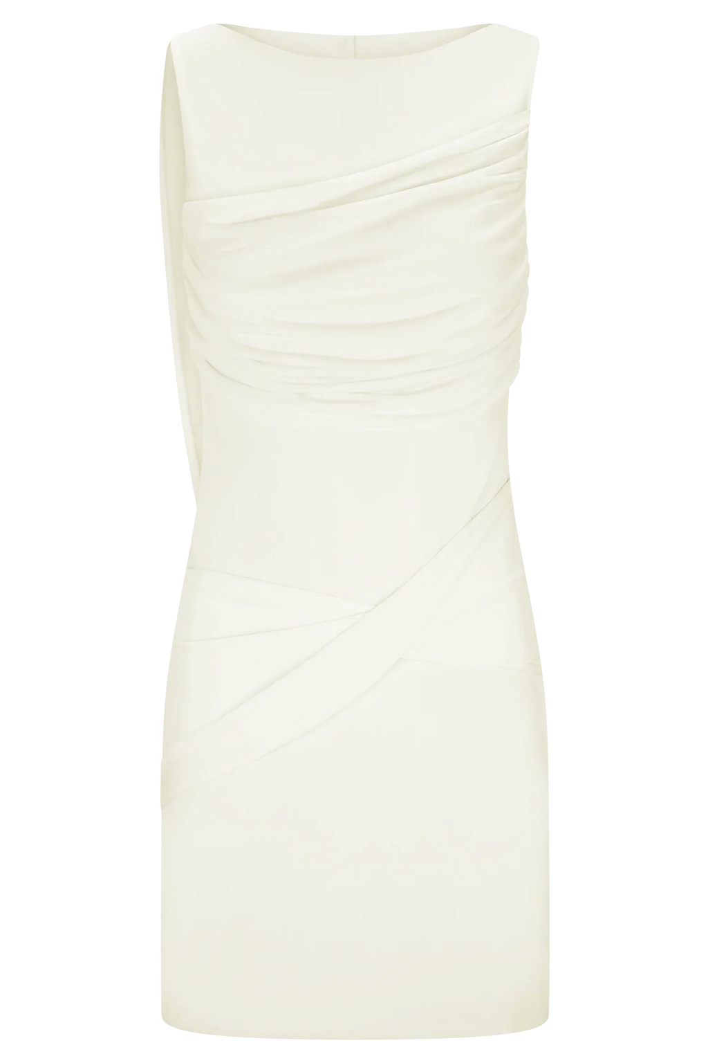 Ivory Drape Mini Dress