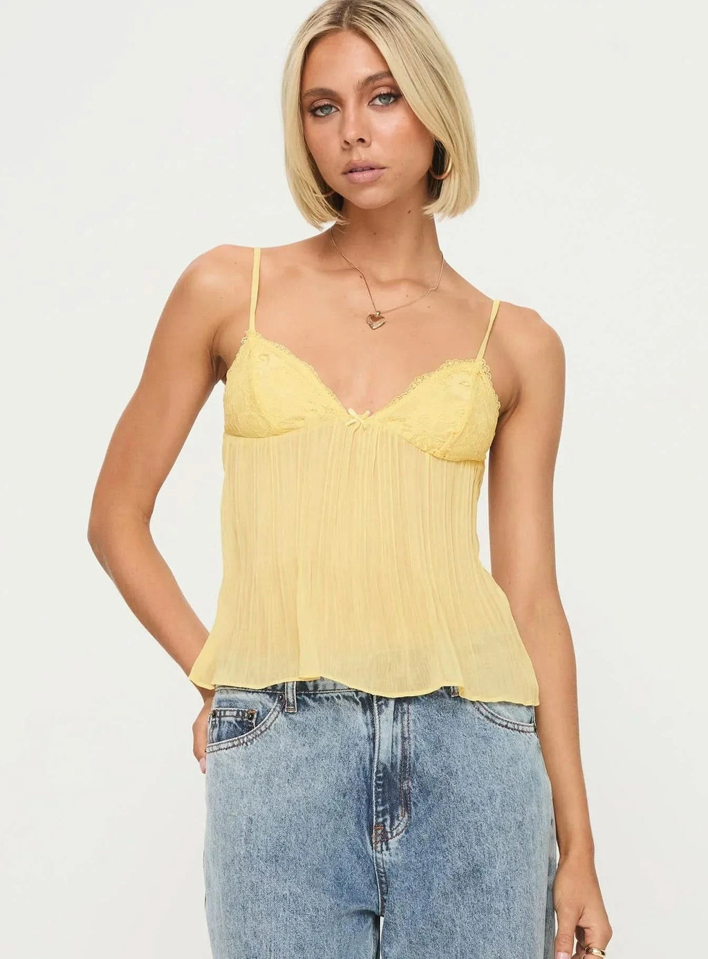 Sage Lace Cami Top