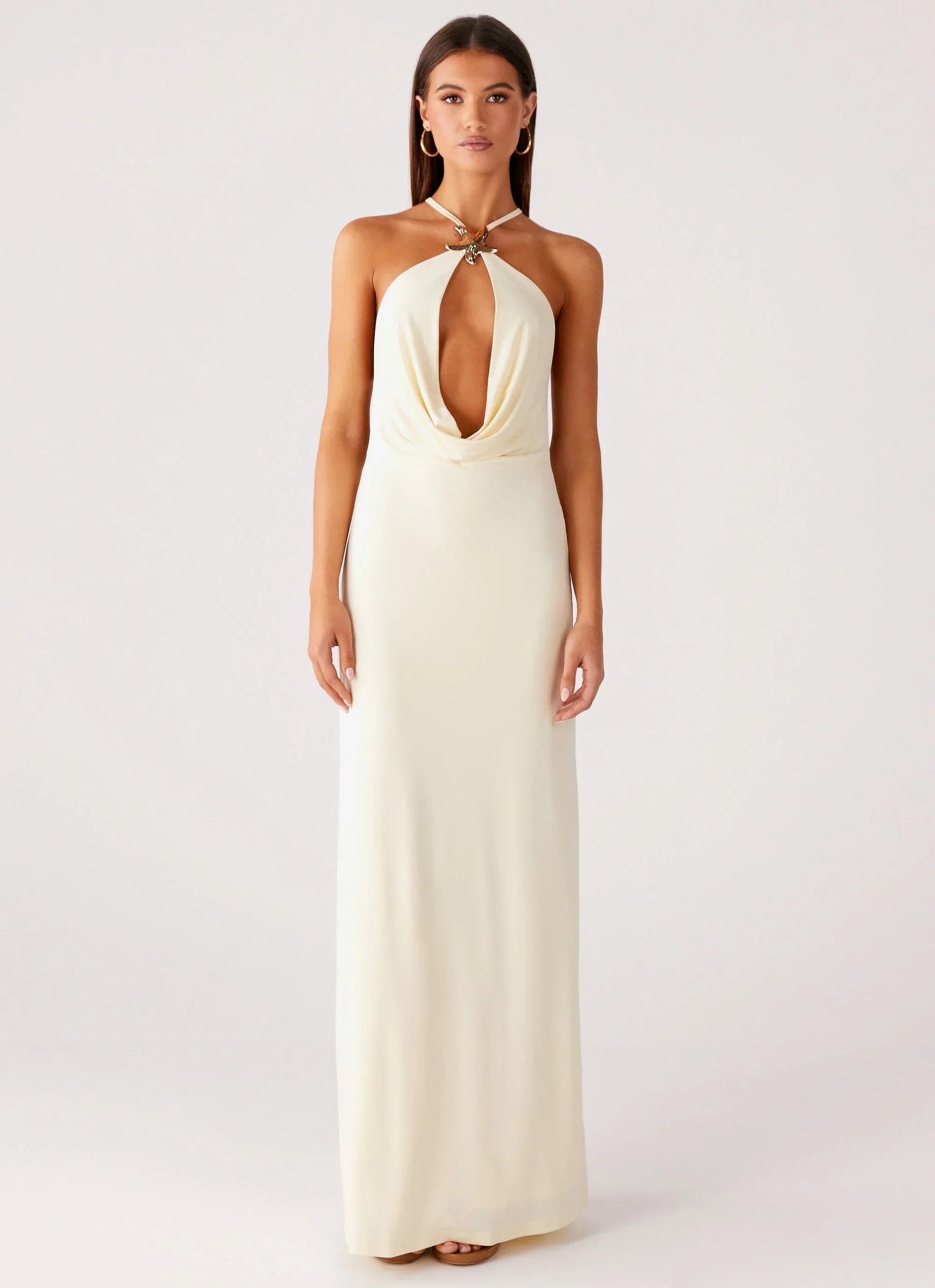 Mistlight Cowl Maxi Dress - Yellow