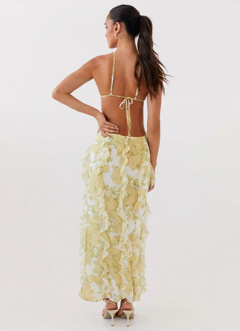 Katie Ruffle Midi Dress